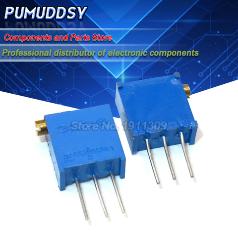 10pcs 3296 3296X series resistanceohm Trimpot Trimmer Potentiometer  1K 2K 5K 10K 20K 50K 100K 200K 500K 1M ohm  100R 200R 500R ► Photo 1/1