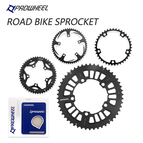 PROWHEEL Road Bicycle Chainring 110/130BCD 34/39/50/53T Sprocket Aluminum Alloy/Steel/AL-7075 CNC 8/9/10/11 Speed Chain Wheels ► Photo 1/6