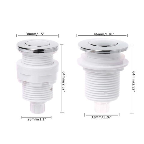 28mm/32mm Push Air Switch Button For Bathtub Spa Waste Garbage Disposal Switch ► Photo 1/6