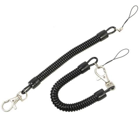 Practical Retractable Plastic Elastic Rope Key Ring Spring For Outdoor Security Tools Keychain Camping ► Photo 1/6