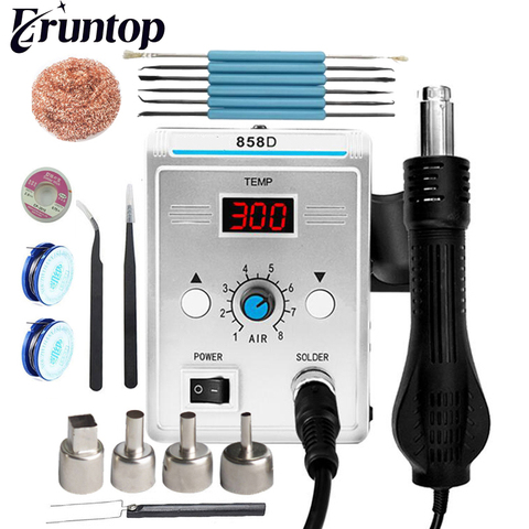 Eruntop 858D SMD Rework Soldering Station LED Digital Hot Air GUN Blowser ► Photo 1/6