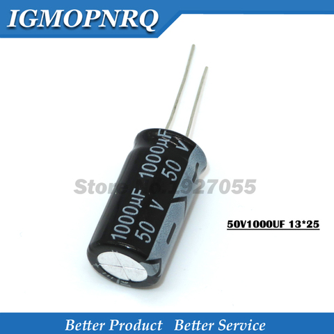 10PCS 50V1000UF 13*25mm 1000UF 50V 13*25 Aluminum electrolytic capacitor new ► Photo 1/1