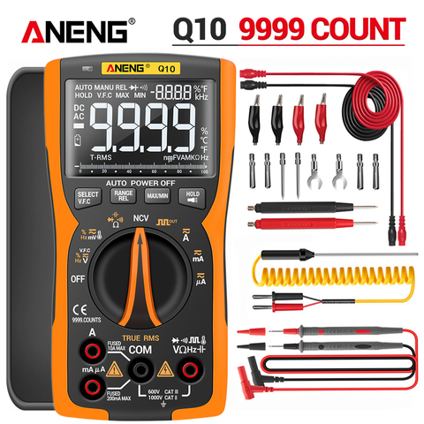 ANENG Q10 9999 Professional Tester Multimetro Digital Multimeter True RMS Analog DIY Transistor Capacitor NCV Testers Lcr Meter ► Photo 1/6