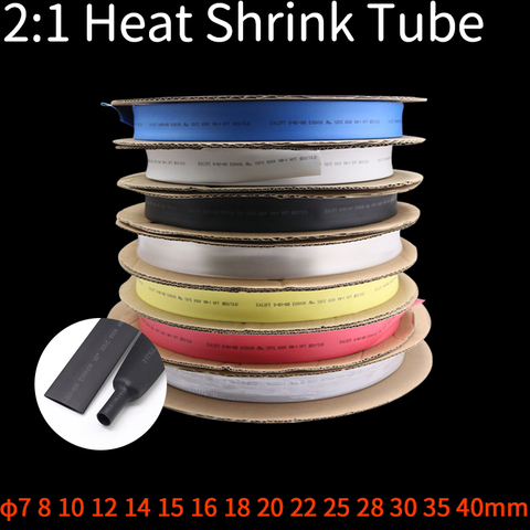 Dia 4mm 5mm 6mm Heat Shrink Tube 2:1 Polyolefin Thermal Cable Sleeve Insulated Wire Protector Wrap Cover DIY Connector Repair ► Photo 1/5