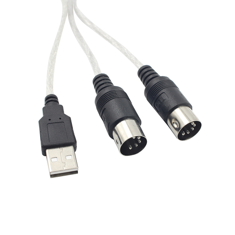 USB to 5-pin MIDI Interface Cord Converter PC Music Keyboard Instrument  Adapter