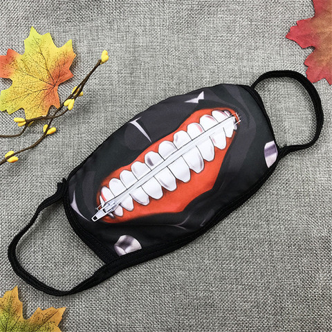 Tokyo Ghoul Kaneki Ken Mask Face Masks Cosplay Anime  Zipper Masks Props ► Photo 1/6