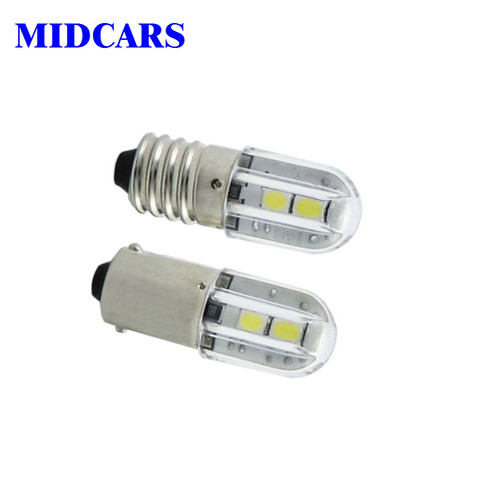 MIDCARS E10 Ba9s Led t4W 6V Indicator Light Bulb 6.3V 12V 24V 48V 60V 120V 230V 1W 2835 4SMD Wholesale ► Photo 1/6