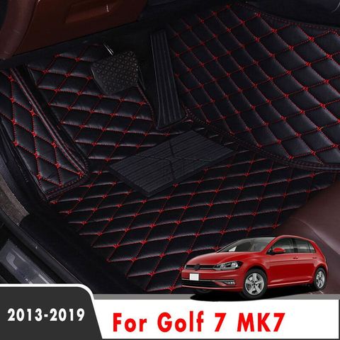 Car Floor Mats For Golf 7 MK7 2022 2017 2016 2015 2014 2013 Auto Interior Styling Protect Covers Carpets For Volkswagen vw ► Photo 1/6