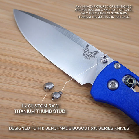 Making Folding knife accessories Thumb Stud Set Custom Titanium For Benchmade Bugout 535 Knife ► Photo 1/4