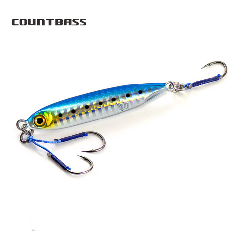 Countbass 3PCS 10g 15g 20g 30g 40g  Micro Cast Slim Slow Jig Shore Jigging Metal Lures for Seawater Fishing Live Fish Baits ► Photo 1/6