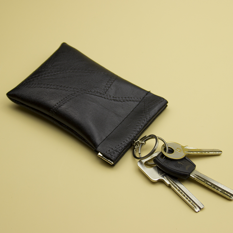 Men Women Lady PU Leather Purse Wallet Coin Key Holder Case Pouch Bag LD 