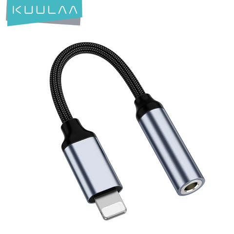 KUULAA For iPhone to 3.5mm Headphones Adapter For iPhone 11 Pro 8 7 Aux 3.5mm Jack Cable For ios Adapter Accessories ► Photo 1/6