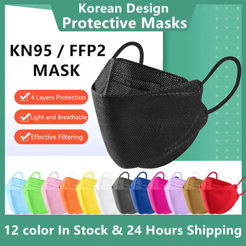 Fish Shape FFP2 Masks KN95 Mask Korea Certified Mascarilla ffp2 kn95 homologada españa  ffp2 mask reusable dropship masks masque ► Photo 1/6