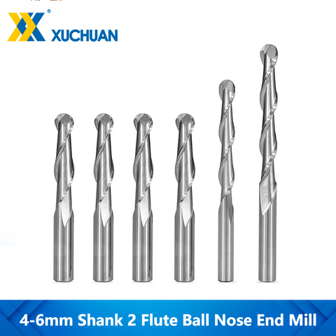 2 Flute Ball Nose End Mill Tungsten Carbide Cutter CNC Router Bit Thread Drill Bit For Metal Engraving Bit Spiral Router Bits ► Photo 1/5