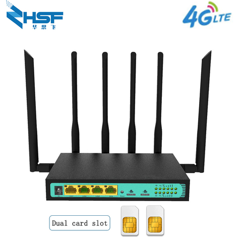 192.168.1.1 3g4g Dual SIM card Router Industrial Lede 4g LTE Modem CAT4 WiFi Router Broadband VPN EC25 Router With SIM Card Slot ► Photo 1/6