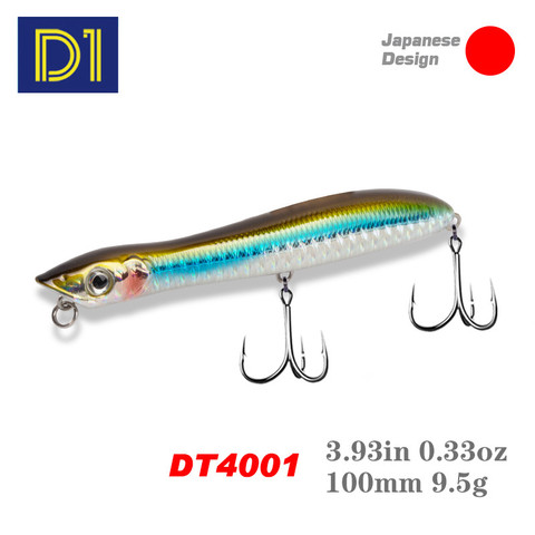 D1 Popper Pesca SnakeHead Fishing Surface Lure Floating Bait Topwater Pencil Hard Baits for SeaBass 2022 Long Casting 100mm 140m ► Photo 1/6