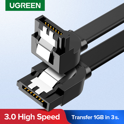 Ugreen SATA Cable 3.0 to Hard Disk Drive SSD HDD Sata 3 Straight Right-angle Cable for Asus MSI Gigabyte Motherboard Cable Sata ► Photo 1/6