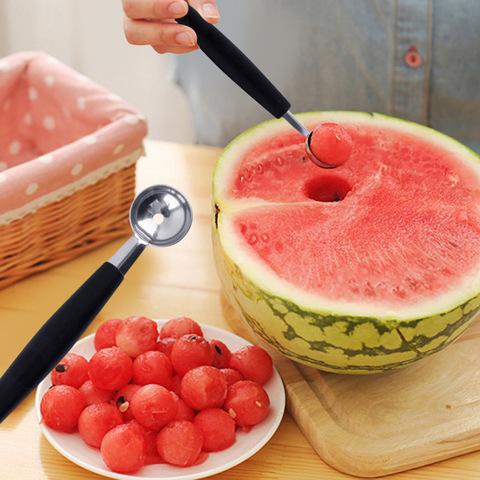 Dual Double-end Dig Ball Spoon Watermelon Ice Cream Spoon Sorbet Dessert Fruit Scoop Kitchen Cook Tool ► Photo 1/5