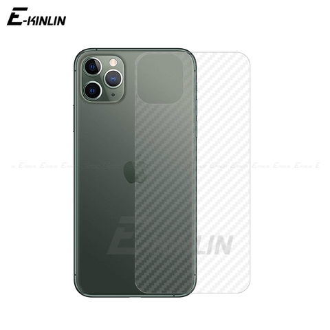 Soft 3D Carbon Fiber Protective Back Film For iPhone 12 mini 11 Pro XS Max XR X 8 7 6 6S Plus 5 5S SE 2022 Rear Screen Protector ► Photo 1/6