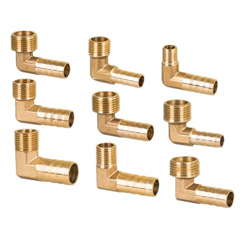 Brass Hose Barb Fitting Elbow 6mm-16mm Tail to 1/8