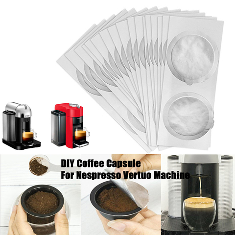 62mm Nespresso Pods Disposable Aluminum Seal Nespresso Vertuo Plus Refillable Coffee Capsules Seal Pod Sticker Lids Coffee Maker ► Photo 1/6