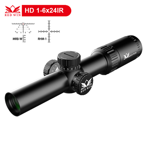 Red Win Edgeless 30mm Monotube 1/5Mil Turret Adjust Glass Etched Mil Dot Zero Lock Quick Aquicision Torero CQB HD 1-6x24 Scope ► Photo 1/6