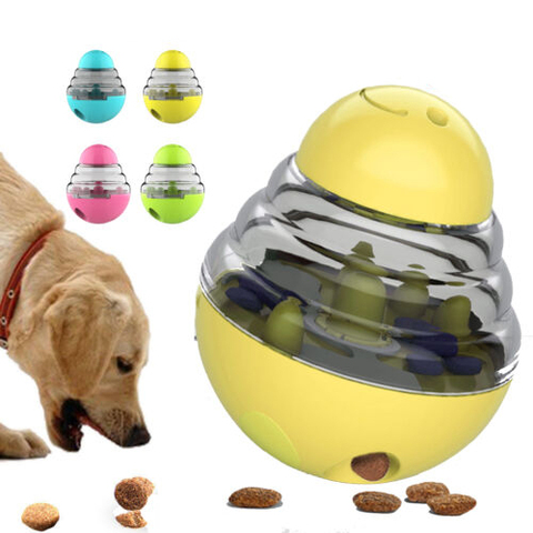 Interactive Dog Cat Food Treat Ball Toy Pet Funny Shaking Leakage Food Container Puppy Slow Food Bowl Feeder Pet Tumbler Toys ► Photo 1/6