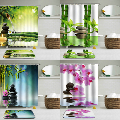 Review On Jardin Zen Shower Curtain, 3d Shower Curtains Set