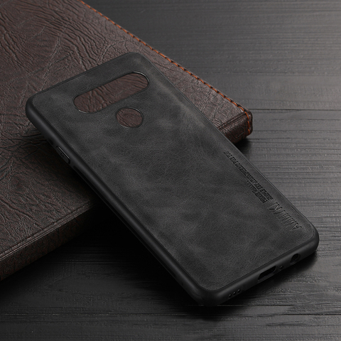 AMMYKI case For LG K50 Q60 case TPU Soft Silicone cover Pu leather case For LG G8 V40 Thinq case ► Photo 1/6