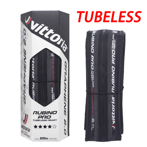 1 Pair Vittoria Rubino Pro IV G2.0 TLR Tubeless Ready Road Tire - 700x25mm - Full Black Folding Road Tyre ► Photo 1/4