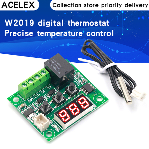 1PCS W1209 DC 12V heat cool temp thermostat temperature control switch temperature controller thermometer thermo controller ► Photo 1/5