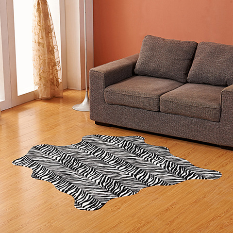 Imitation Animal Skin Cow Zebra Rug Decorative Carpets For Living Room Bedroom Anti Slip Mat Home Decoration ► Photo 1/6