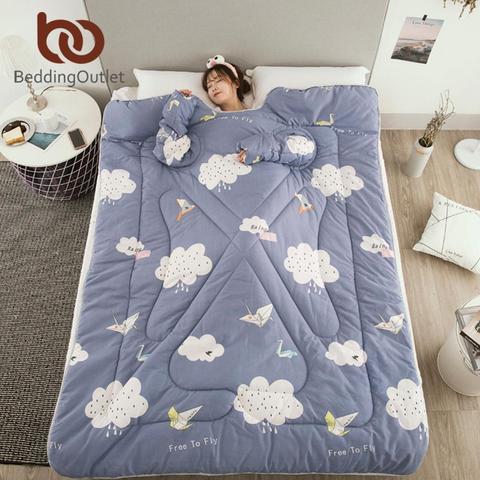 BeddingOutlet Winter Lazy Quilt With Sleeves Home Bedding Blanket Cape Cloak Blanket Warm Multifunctional Winter Nap Comforter ► Photo 1/6