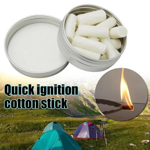 Outdoor Camping Paraffin Swab Survival Fire Starting Rope Kit Natural Hemp Fire Starter Tinder Waxbraided Cord Camping Gear Tool ► Photo 1/6