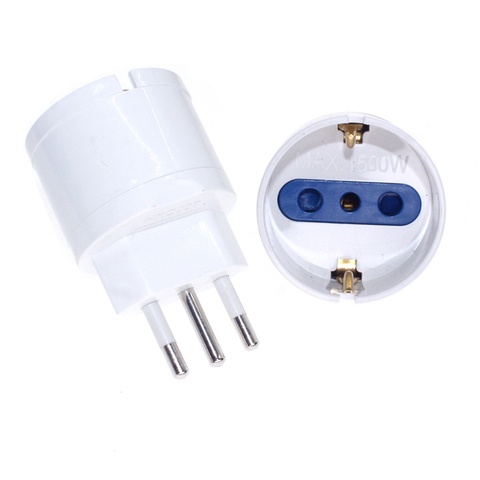 European Eu Plug To Italy Standard Power Adapter Socket 10A Travel Converter AC 110~250V Power Plug ► Photo 1/6