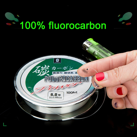 100M 100% fluorocarbon Fishing Line  Carbon Fiber Leader Line fly fishing line pesca  Super Strong Multifilament fishing line ► Photo 1/6