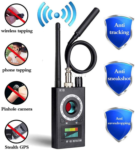 RF Signal Hidden Camera Detector Anti Spy Candid Pinhole Camara Magnetic GPS Locator Wireless Audio GSM Bug Finder K18 Scanner ► Photo 1/6