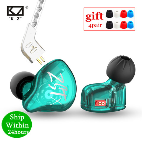 KZ ZST X 1BA+1DD Hybrid Unit In-ear Earphones HIFI Bass Sports DJ Earbud Headset With Silver-plated Cable Earphones KZ ZSTX ZSN ► Photo 1/6