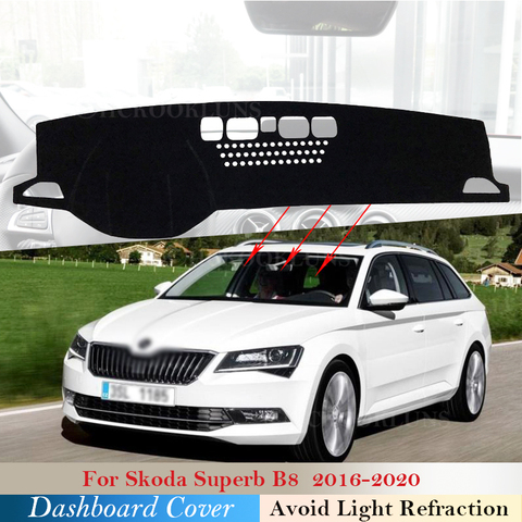 Dashboard Cover Protective Pad for Skoda Superb 3 B8 3V 2016 2017 2022 MK3 Car Accessories Dash Board Sunshade Carpet ► Photo 1/6