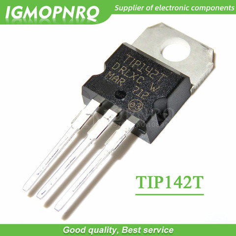 10PCS TIP142T  TIP142 15A/100V  Darlington transistor TO-220 NPN  new original ► Photo 1/1