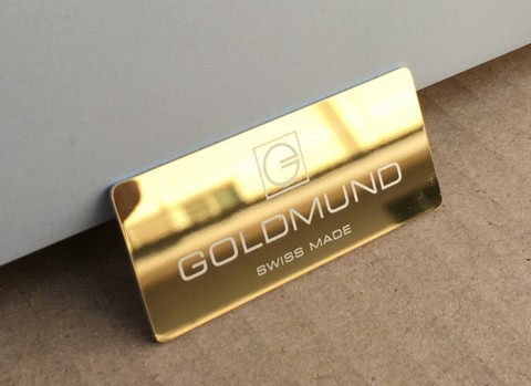 Goldmund Logo (53MM*23MM*1MM) Suitable for audio amplifier case ► Photo 1/4