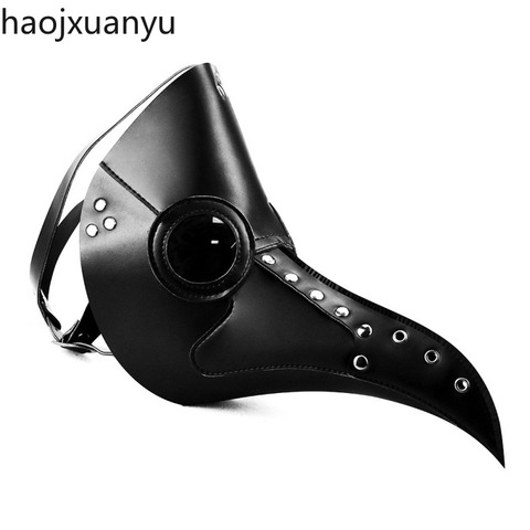 New Long Nose Cosplay Plague Doctor Mask Fancy Gothic Retro Rock PU Leather Masks Halloween Beak Steampunk Accessories for Purim ► Photo 1/6