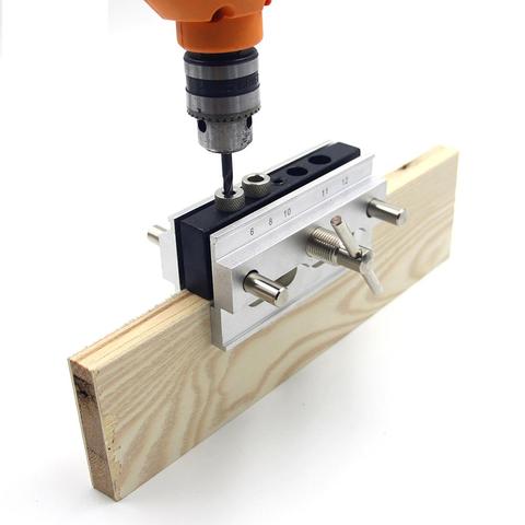 Woodworking Self-Centering Doweling Jig Kit Drill Guide Set With 1/4'' 3/8'' 5/16'' Drill Bushings Hole Jig Puncher Tools ► Photo 1/6