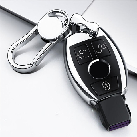 High Quality Chrome TPU Car Key Cover Key Bag fit for Mercedes Benz A C E R M class CLA GLA Key Shell W204 W210 W124 W205 W203 ► Photo 1/6