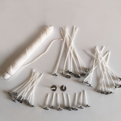100pcs 2.6/8/9/15/20cm Cotton Candle Wicks Candle Smokeless Wick Candle Making Tools Birthday Christmas Decoration ► Photo 1/6