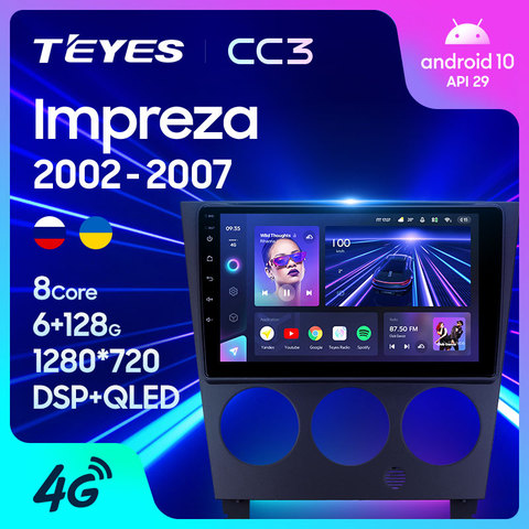 TEYES CC3 For Subaru Impreza GD GG 2002 - 2007 Car Radio Multimedia Video Player Navigation stereo GPS Android 10 No 2din 2 din dvd ► Photo 1/6