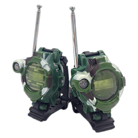 A Pair Kids Watch Camouflage Toy Mini Walkie Talkie Children Two Way Radio Handheld Radio Comunicador Woki Toki Gift Transceiver ► Photo 1/5