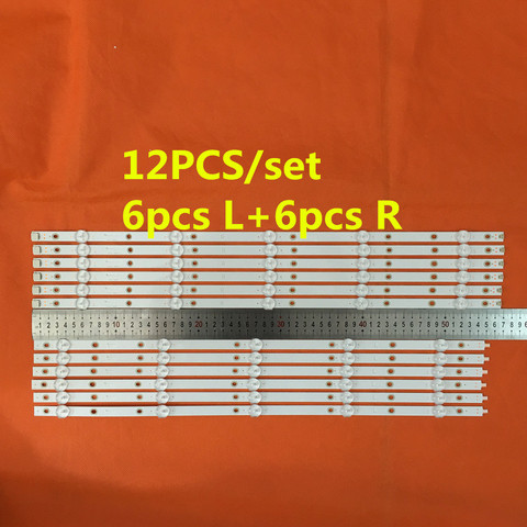 100% New 12pcs/Kit LED strips for PHILIPS 55 TV 55PUS6753 55PUS6412 55PUS7503 T550QVN05.7 LB55073 V0_01 V0_02 V1_02 V1_03 ► Photo 1/5