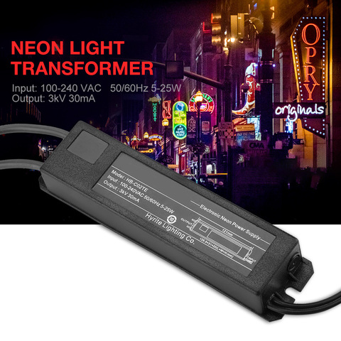 Light Sign Electronic Transformer Power Supply 3KV 30mA 5-25W Neon Light Transformer HB - C02TE for Neon Light ► Photo 1/6