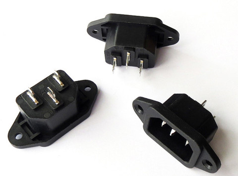 5 Pcs 3P IEC 320 C14 Male Plug Panel Power Inlet Sockets Connectors AC 250V 10A ► Photo 1/4